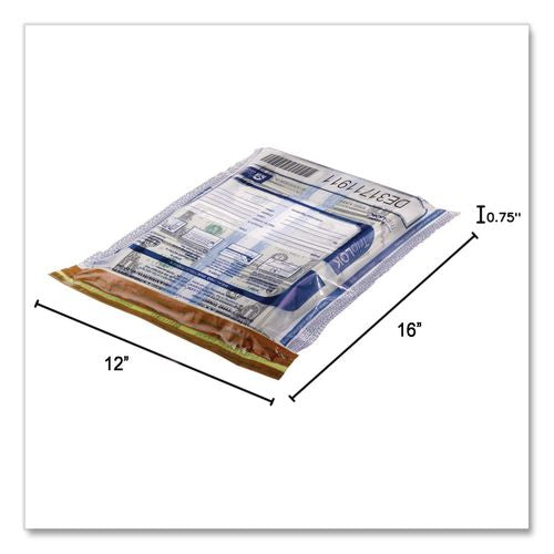 Image of TripLOK Deposit Bag, Plastic, 12" x 16", Clear, 100/Pack