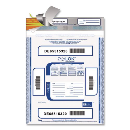 Image of TripLOK 585059 Deposit Bag, Plastic, 20" x 28", Clear, 50/Pack