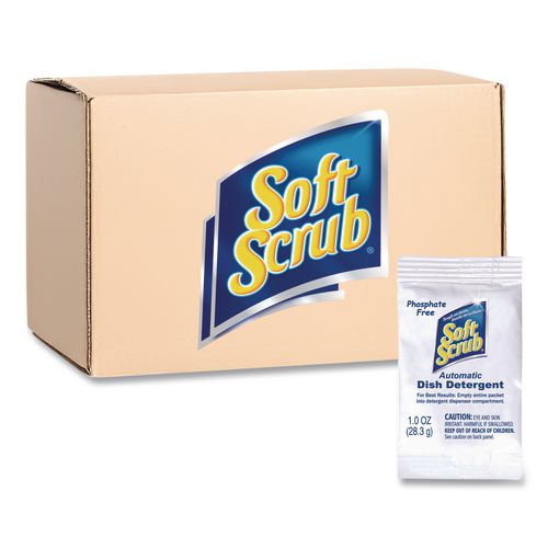 Image of Soft Scrub® DIA 10006 Automatic Dish Detergent, Lemon Scent, Powder, 1 oz Pack, 200/Carton
