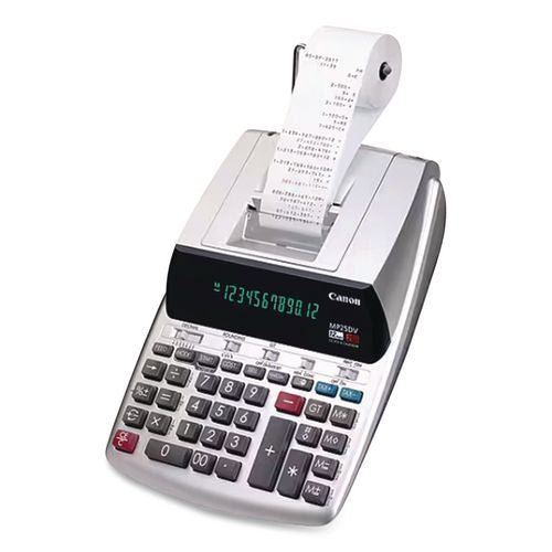 Image of Canon® 2202C001 Mp25dv 12-Digit Ribbon Printing Calculator, Black/red Print, 4.3 Lines/sec