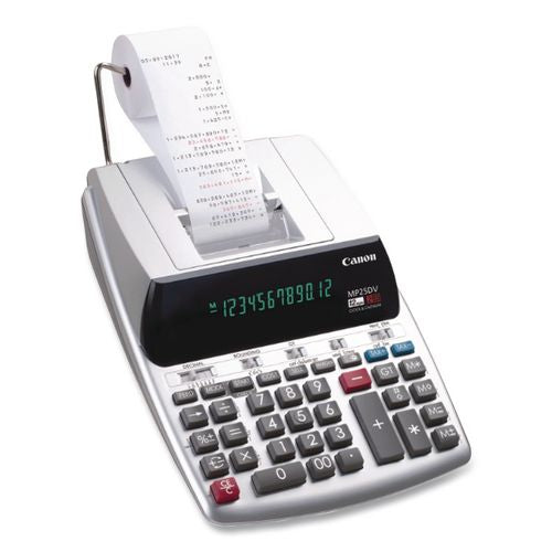 Image of Canon® 2202C001 Mp25dv 12-Digit Ribbon Printing Calculator, Black/red Print, 4.3 Lines/sec