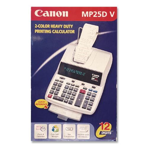 Image of Canon® 2202C001 Mp25dv 12-Digit Ribbon Printing Calculator, Black/red Print, 4.3 Lines/sec