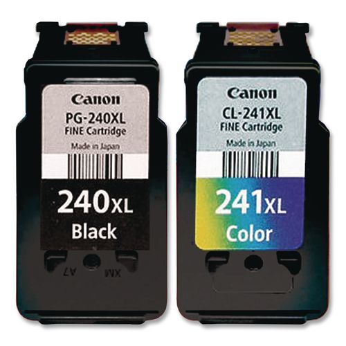 Image of Canon® 5206B005 5206b005 (pg-240xl/cl-241xl) High-Yield Ink/paper Combo, Black/tri-Color