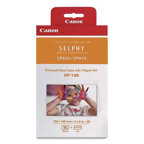 Image of Canon® 8568B001 8568b001 (rp-108) Ink/paper Combo, 50 Page-Yield, Tri-Color