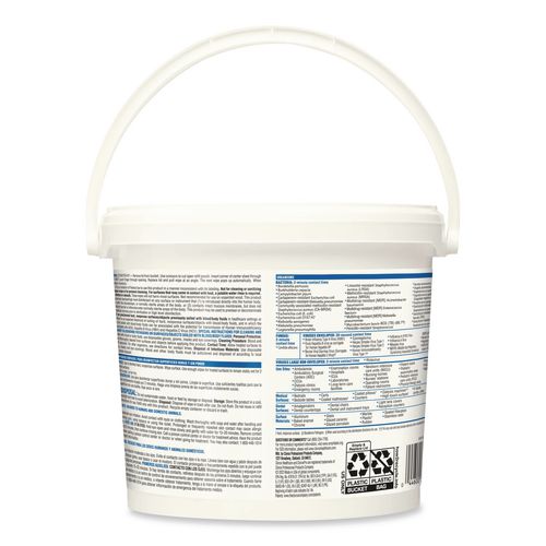Image of Clorox Healthcare® 31759 VersaSure Cleaner Disinfectant Wipes, 1-Ply, 12 x 12, Fragranced, White, 110/Bucket, 2 Buckets/Carton