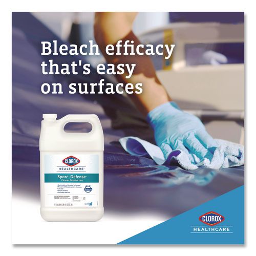 Image of Clorox Healthcare® CLO32122 Spore Defense Cleaner Disinfectant, Closed System, 1 gal Refill Bottle, 4/Carton
