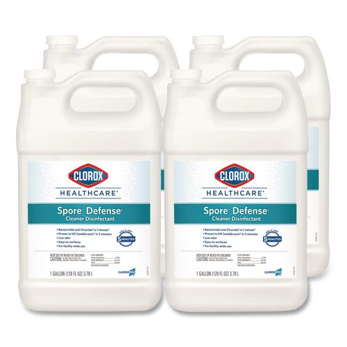 Image of Clorox Healthcare® CLO32122 Spore Defense Cleaner Disinfectant, Closed System, 1 gal Refill Bottle, 4/Carton