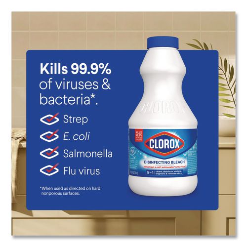 Image of Clorox® CLO32251 Concentrated Regular Disinfecting Bleach, 24 oz Bottle, 12/Carton
