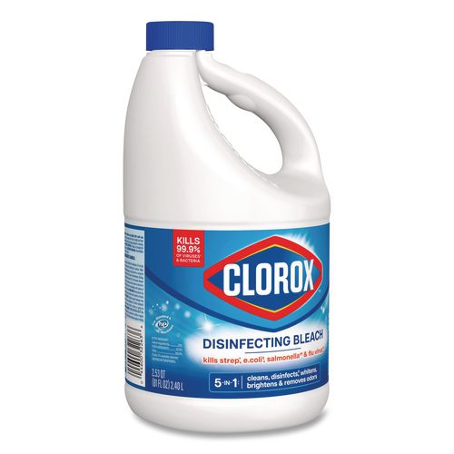Image of Clorox® CLO32263 Concentrated Regular Disinfecting Bleach, 81 oz Bottle, 6/Carton