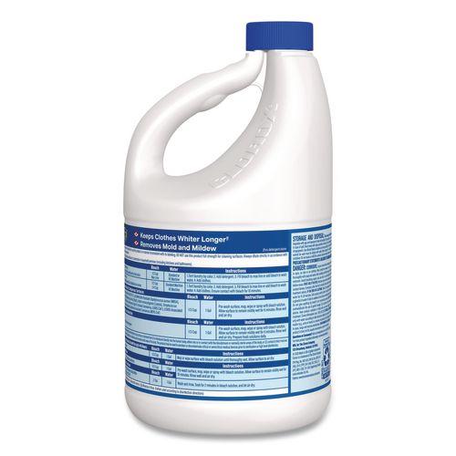 Image of Clorox® CLO32263 Concentrated Regular Disinfecting Bleach, 81 oz Bottle, 6/Carton