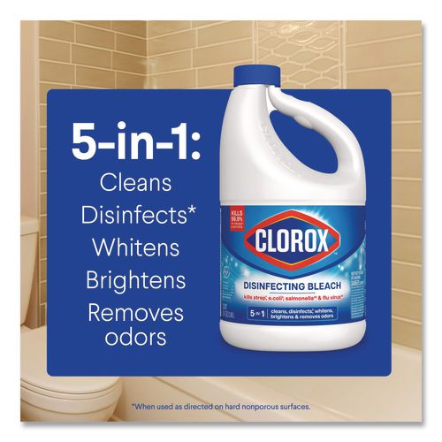 Image of Clorox® CLO32263 Concentrated Regular Disinfecting Bleach, 81 oz Bottle, 6/Carton