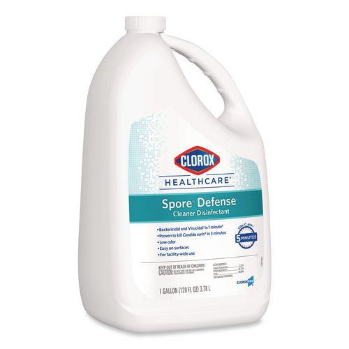 Image of Clorox Healthcare® CLO32409CT Spore Defense Cleaner Disinfectant, Open System, 1 gal Refill Bottle, 4/Carton