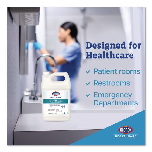 Image of Clorox Healthcare® CLO32409CT Spore Defense Cleaner Disinfectant, Open System, 1 gal Refill Bottle, 4/Carton