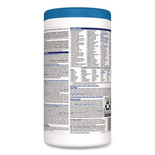 Image of Clorox Healthcare® 35309 Bleach Germicidal Wipes, 1-Ply, 6.75 x 9, Unscented, White, 70/Canister, 6 Canisters/Carton