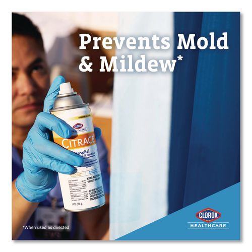 Image of Clorox Healthcare® 49100 Citrace Hospital Disinfectant and Sanitizer, Citrus, 14 oz Aerosol Spray, 12/Carton