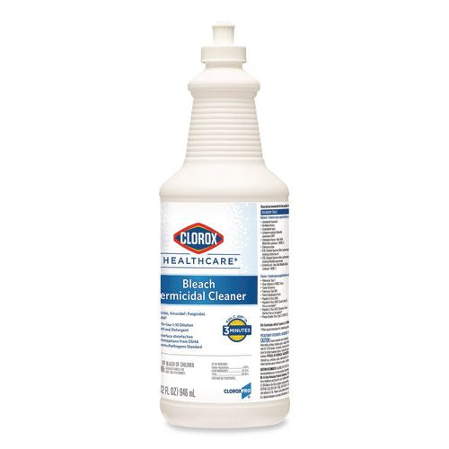 Image of Clorox Healthcare® 68832 Bleach Germicidal Cleaner, 32 Oz Pull-Top Bottle, 6/carton