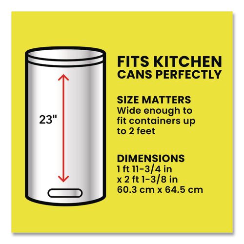 Image of Glad® 78361 ForceFlex Kitchen Drawstring Trash Bags, 13 gal, Gain Fresh Clean Scent, 24 x 27.38, White, 40 Bags/Box, 6 Boxes/Carton
