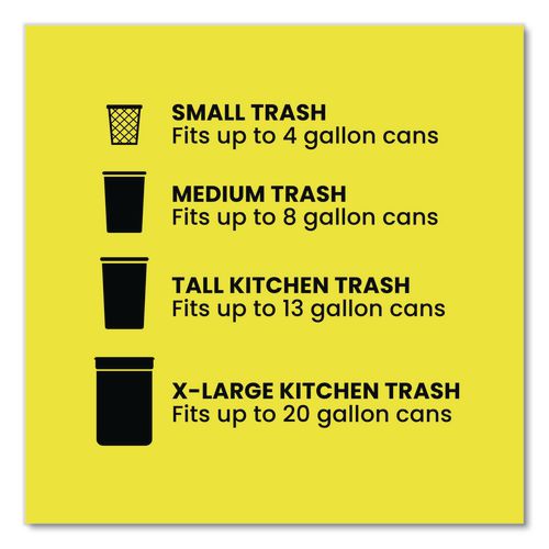Image of Glad® 78361 ForceFlex Kitchen Drawstring Trash Bags, 13 gal, Gain Fresh Clean Scent, 24 x 27.38, White, 40 Bags/Box, 6 Boxes/Carton