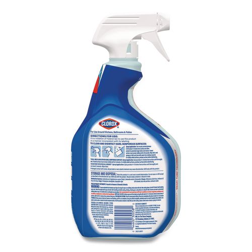 Image of Clorox® CLO30197 Clean-Up Multi-Surface Cleaner with Bleach, 32 oz Spray Bottle, Rain Clean Scent, 9/Carton
