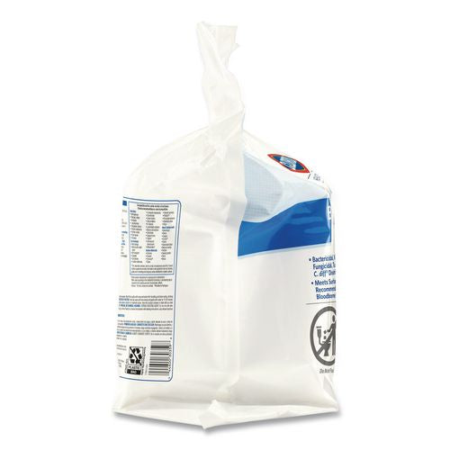 Image of Clorox Healthcare® 30359 Bleach Germicidal Wipes, 1-Ply, 12 x 12, Unscented, White, 110/Refill, 2 Refills/Carton