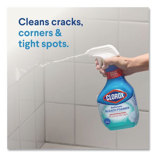 Image of Clorox® 30614 Bathroom Foamer with Bleach, Ocean Mist, 30 oz Spray Bottle, 9/Carton