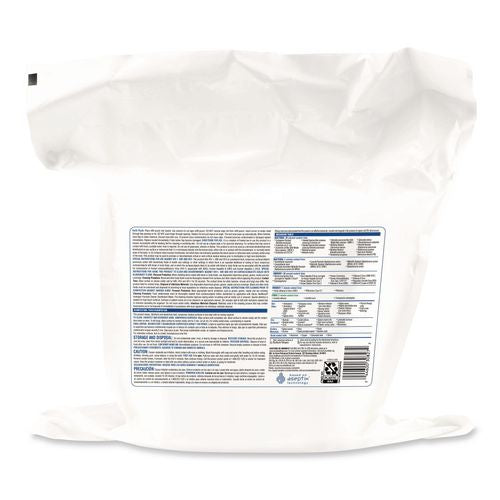Image of Clorox Healthcare® 30827 Hydrogen Peroxide Cleaner Disinfectant Wipes, 12 x 11, Unscented, White, 185/Pack, 2 Packs/Carton