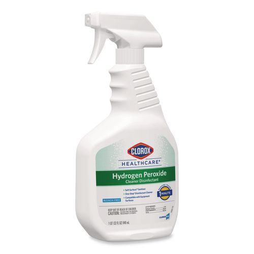 Image of Clorox Healthcare® 30828 Hydrogen-Peroxide Cleaner/disinfectant, 32 Oz Spray Bottle, 9/carton