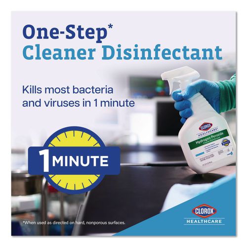Image of Clorox Healthcare® 30828 Hydrogen-Peroxide Cleaner/disinfectant, 32 Oz Spray Bottle, 9/carton