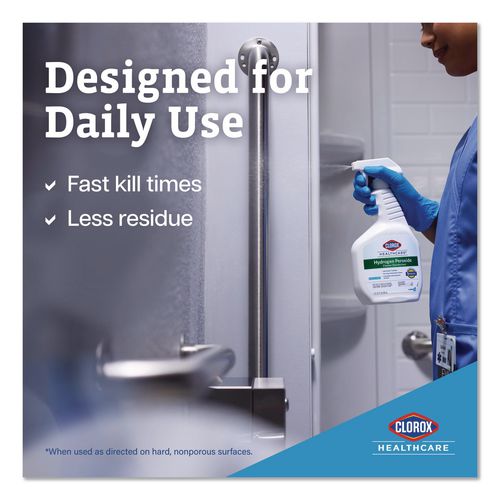 Image of Clorox Healthcare® 30828 Hydrogen-Peroxide Cleaner/disinfectant, 32 Oz Spray Bottle, 9/carton