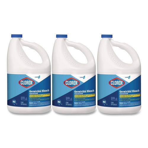 Image of Clorox® 30966 CloroxPro Concentrated Germicidal Bleach, Regular, 121 oz Bottle, 3/Carton