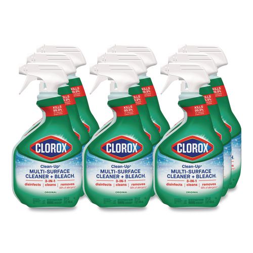 Image of Clorox® CLO31221 Clean-Up Multi-Surface Cleaner with Bleach, Original, 32 oz Spray Bottle, 9/Carton