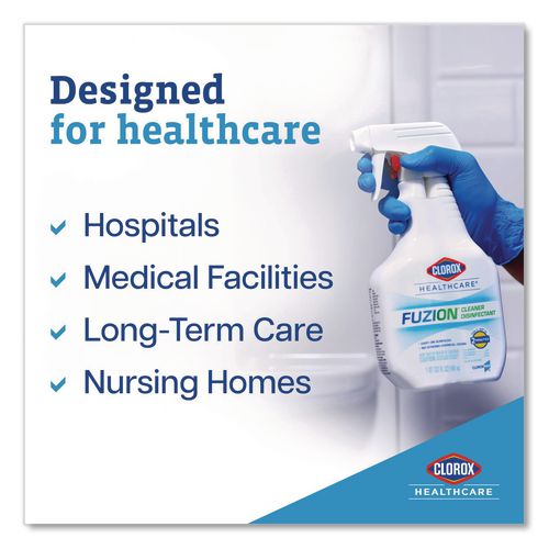 Image of Clorox Healthcare® 31478 Fuzion Cleaner Disinfectant, Unscented, 32 Oz Spray Bottle, 9/carton