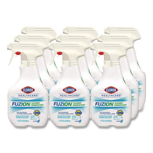 Image of Clorox Healthcare® 31478 Fuzion Cleaner Disinfectant, Unscented, 32 Oz Spray Bottle, 9/carton