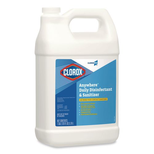 Image of Clorox® 31651 CloroxPro Anywhere Daily Disinfectant and Sanitizer, 128 oz Bottle, 4/Carton