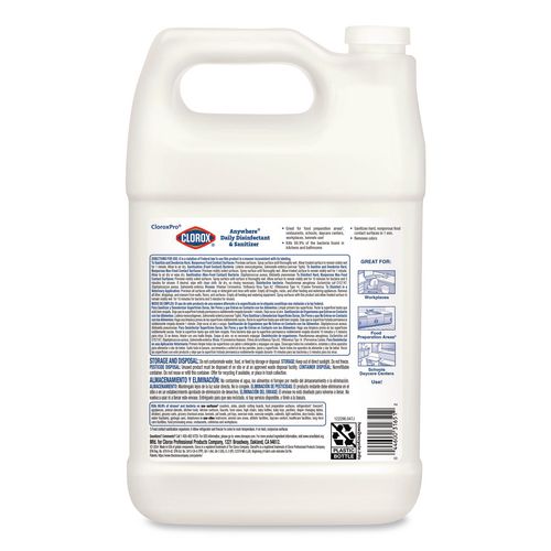 Image of Clorox® 31651 CloroxPro Anywhere Daily Disinfectant and Sanitizer, 128 oz Bottle, 4/Carton