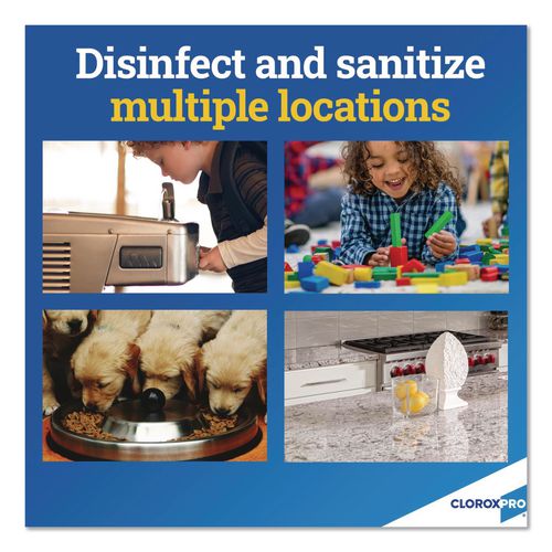 Image of Clorox® 31651 CloroxPro Anywhere Daily Disinfectant and Sanitizer, 128 oz Bottle, 4/Carton