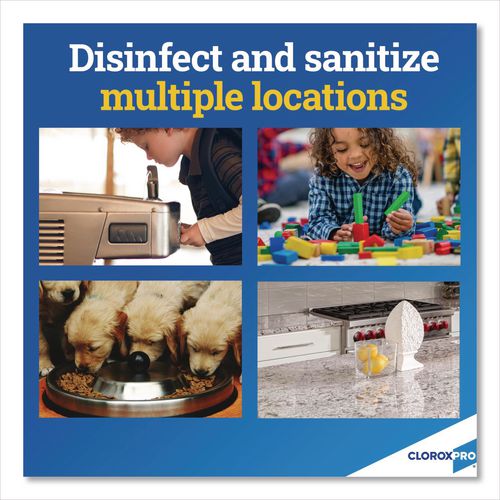 Image of Clorox® CLO01698 CloroxPro Anywhere Daily Disinfectant and Sanitizer, Unscented, 32 oz Spray Bottle