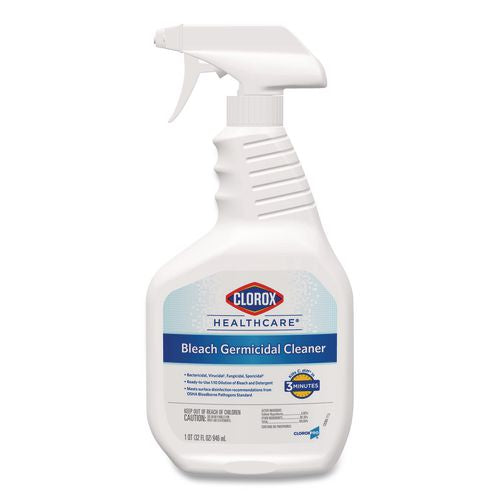 Image of Clorox Healthcare® 68970 Bleach Germicidal Cleaner, 32 Oz Spray Bottle