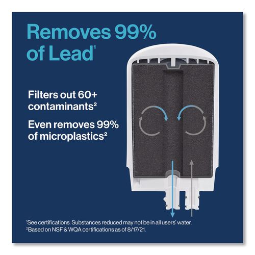 Image of Brita® 42201CT Water Faucet Mount Filtration System with 1 Elite Advanced Replacement Filter, White, 4/Carton