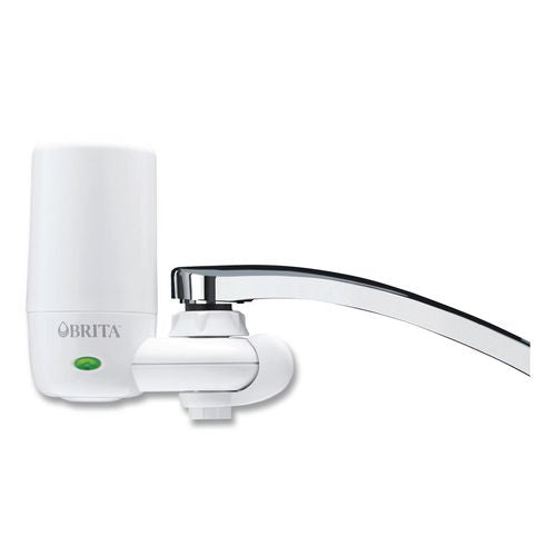 Image of Brita® 42201CT Water Faucet Mount Filtration System with 1 Elite Advanced Replacement Filter, White, 4/Carton