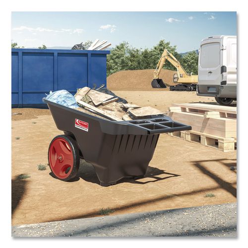 Image of Suncast Commercial® YCCPD9005PK 9 cu ft Yard Cart, 28 x 49.5 x 27.5, Resin, Black