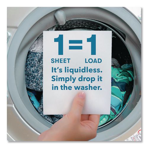 Image of ECOS® 9537/EA Liquidless Laundry Detergent Sheets, Free and Clear, 50 Sheets/Box