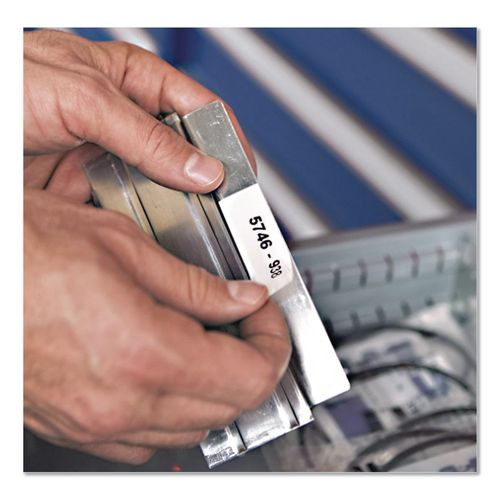 Image of DYMO® 1734524 Rhino Flexible Nylon Industrial Label Tape, 1" X 11.5 Ft, White/black Print