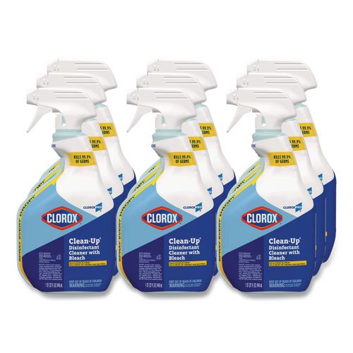 Image of Clorox® 35417 CloroxPro Clean-Up Disinfectant Cleaner with Bleach, 32 oz Smart Tube Spray, 9/Carton