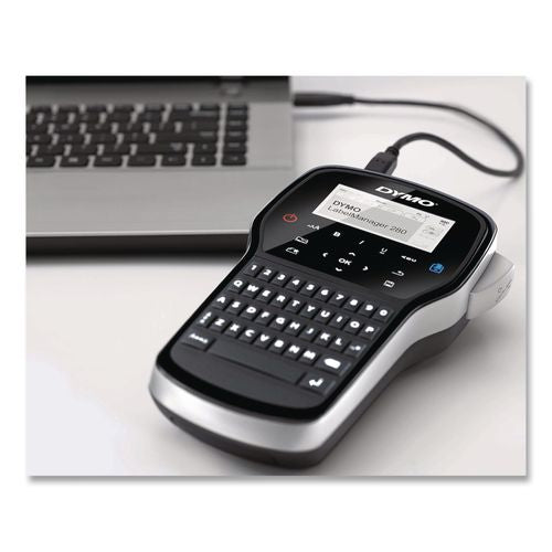 Image of DYMO® 1815990 Labelmanager 280 Label Maker, 0.6"/s Print Speed, 4 X 2.3 X 7.9
