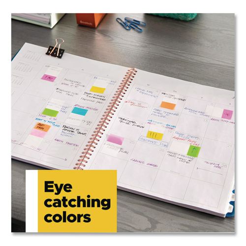 Image of Post-it® Flags 683-4ABX Highlighting Page Flags, 4 Bright Colors, 0.5 x 1.75, 35/Color, 4 Dispensers/Pack