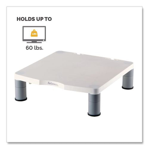 Image of Fellowes® 91712 Standard Monitor Riser, For 21" Monitors, 13.38" X 13.63" X 2" To 4", Platinum/graphite, Supports 60 Lbs
