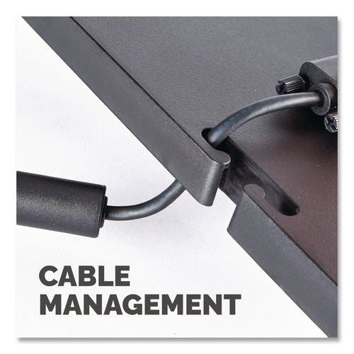 Image of Fellowes® 9169301 Standard Monitor Riser, 13.38" X 13.63" X 2" To 4", Graphite, Supports 60 Lbs