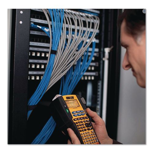 Image of DYMO® 18488 Rhino Flexible Nylon Industrial Label Tape, 0.5" X 11.5 Ft, White/black Print