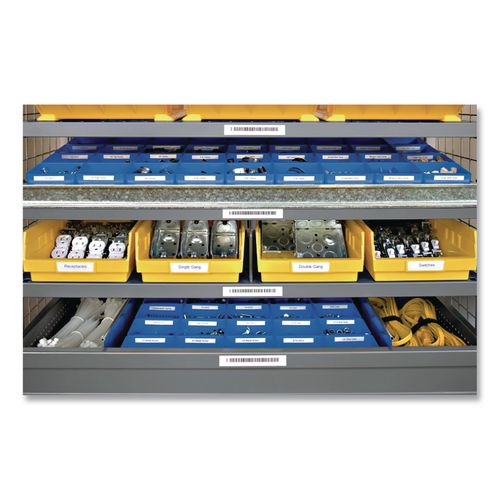 Image of DYMO® 1805435 Rhino Permanent Vinyl Industrial Label Tape, 0.5" X 18 Ft, Black/white Print